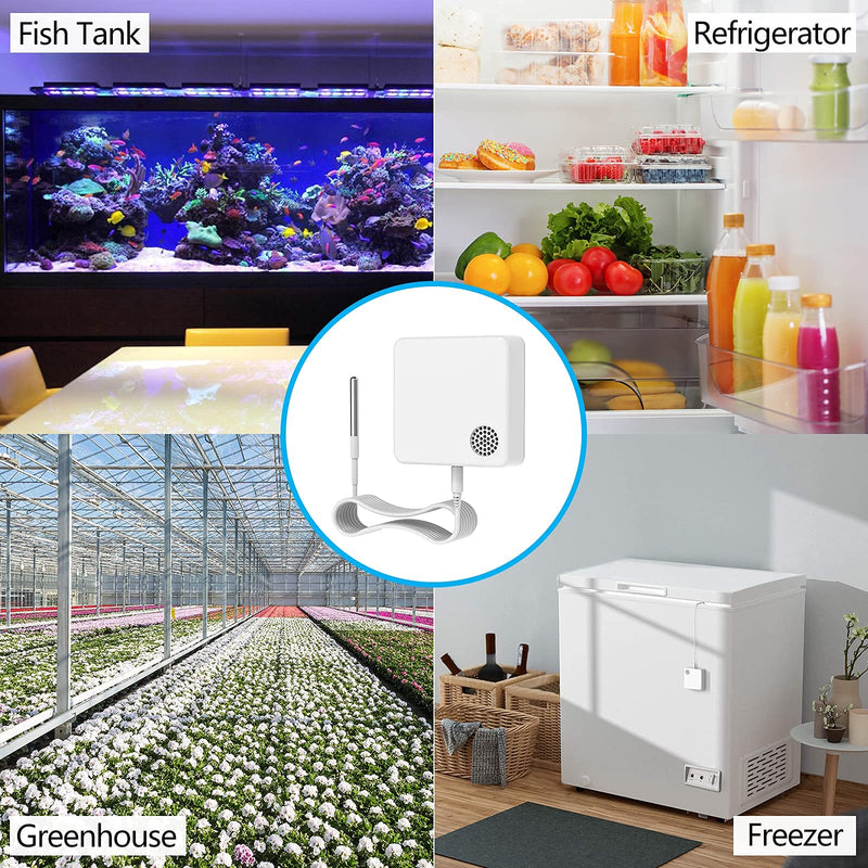  [AUSTRALIA] - MOCREO ST4 Temperature Sensor with Waterproof External Probe, for Freezer with App Alert, Smart Thermometer, MOCREO Hub Required, Remote Temperature Monitor Gauge, for Refrigerator, Fish Tank