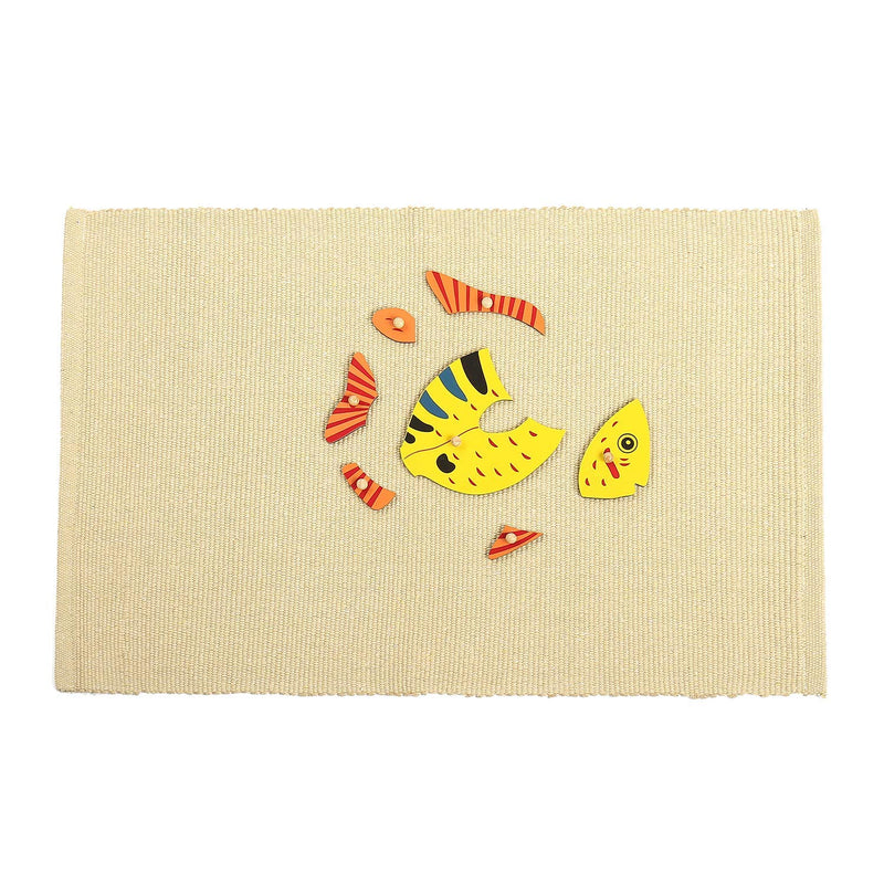  [AUSTRALIA] - JE JOUE Montessori Materials Children Playing Mat Pure Cotton Working Rug for Toddlers (17×27) 17×27