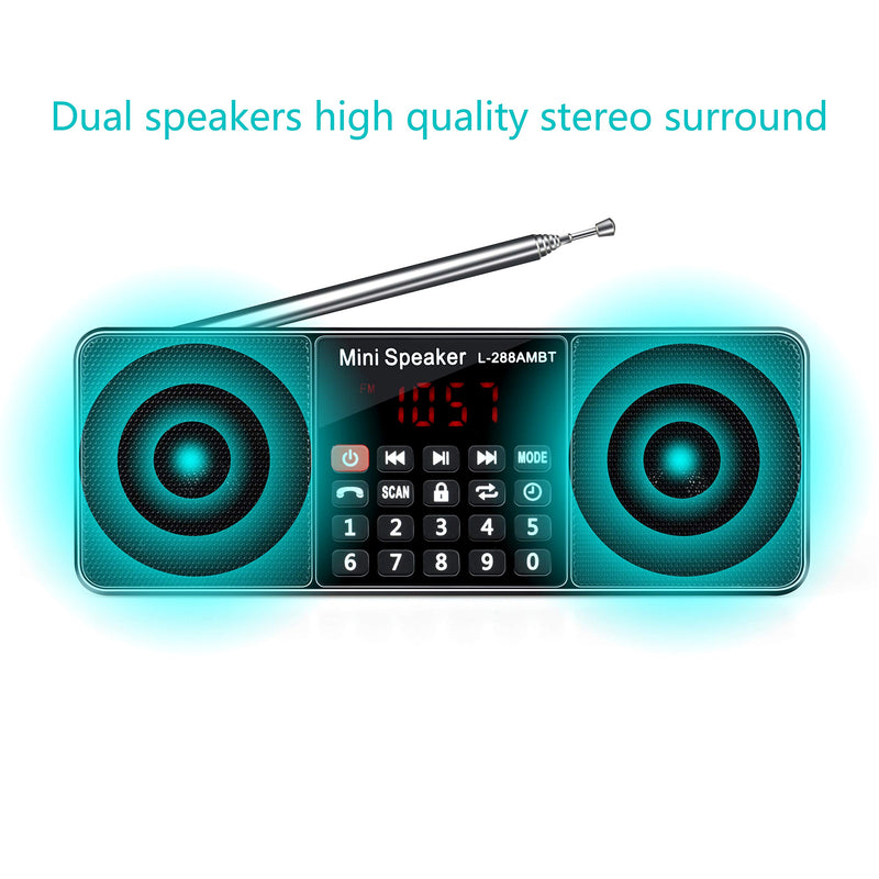 Multi-Functional Digital AM/FM Radio,Bluetooth mp3 Music Player,Supporting TF Card and USB Storage,LED Screen Timing Shutdown Function,Double Loudspeaker Stereo(red) Red - LeoForward Australia