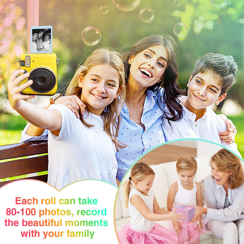  [AUSTRALIA] - 9 Rolls Kids Instant Camera Refill Print Paper- Photo Printer Thermal Paper Rolls Instant Print Camera Refill Paper for Kid's Instant Camera Favors Supplies, Blue, Pink, Yellow Colorful(pink, yellow, blue)
