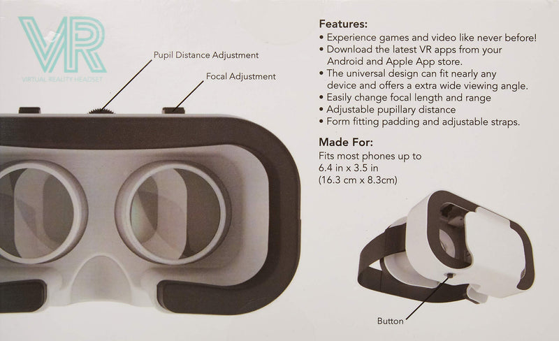  [AUSTRALIA] - Gems Smartphone White Virtual Reality Vr Adjustable Headset