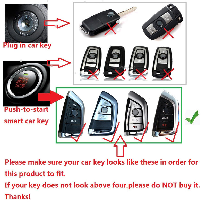  [AUSTRALIA] - M.JVisun Soft Silicone Rubber Carbon Fiber Texture Cover Protector for BMW Key Fob, Car Keyless Entry Remote Key Fob Case for BMW X1 X5 X5M X6 X6M 2 7 Series Fob Remote Key - Black - Weave Keychain