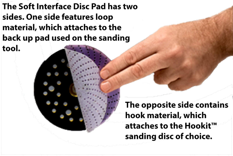  [AUSTRALIA] - 3M Clean Sanding Soft Interface Disc Pad, 44 Holes - Disc Backup Pad for Vacuum Sander - Hook and Loop Attachment - 5" x .5" - 28321