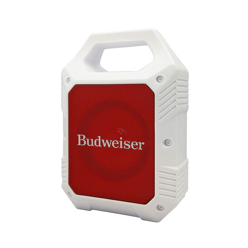Budweiser Portable Bluetooth Wireless Speaker with Led Lighting 1200mah Rechargeable Battery Premium Bass & Clear Music Zero Distortion Connect with USB TF Card Material Budweiser White - LeoForward Australia