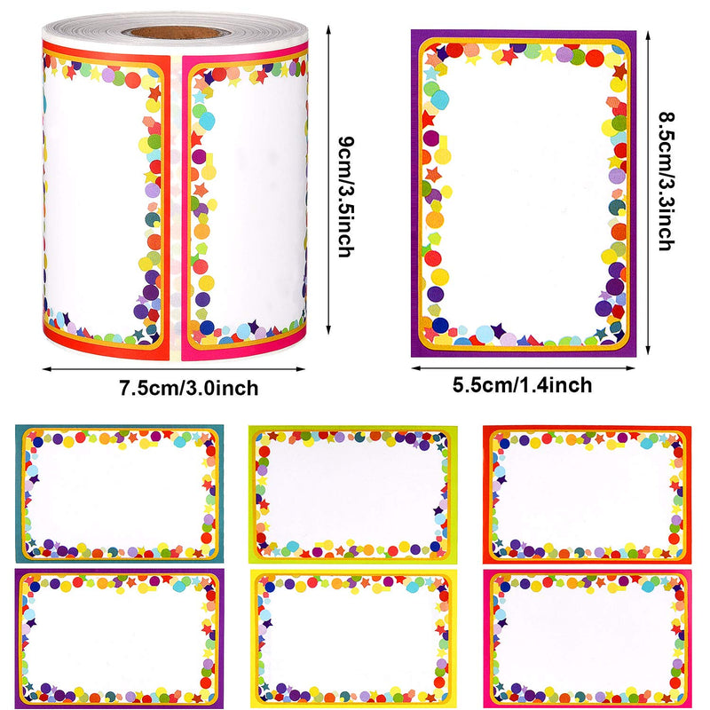 500 Pieces Confetti Name Tags Labels Colorful Name Tag Stickers Self-Adhesive Board Name Label Sticker for Kids Cloth, Teachers, Parties, School, Home, Office, Warehouses and Mailing - LeoForward Australia
