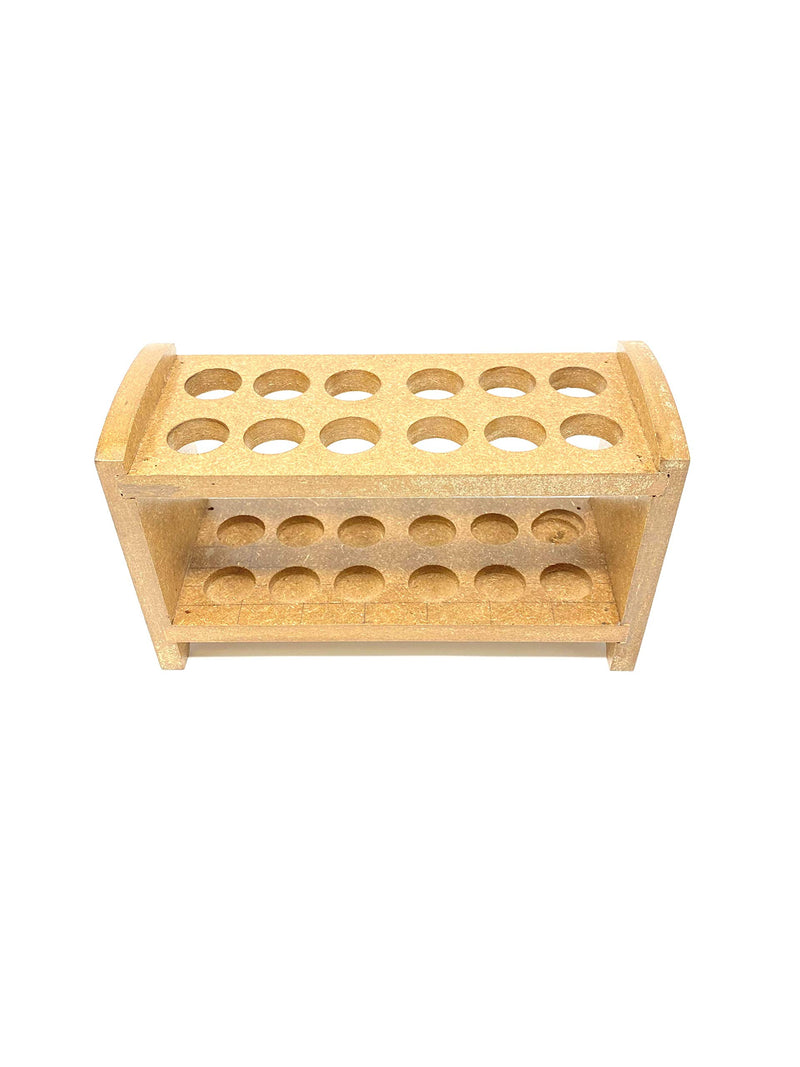 Cynamed Wooden Test Tube and Drying Rack, 7/8" (22mm) Holes with 6 or 12 Slots- Perfect for Laboratory and Scientific Classroom - Excellent Quality (12 Slots) - LeoForward Australia