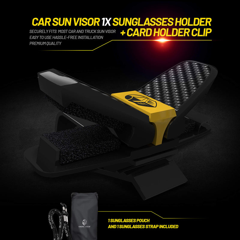 BLUPOND Sunglasses Holder for Car - Universal Sun Visor Dual Clip Organizer - 1 Pack (1) - LeoForward Australia