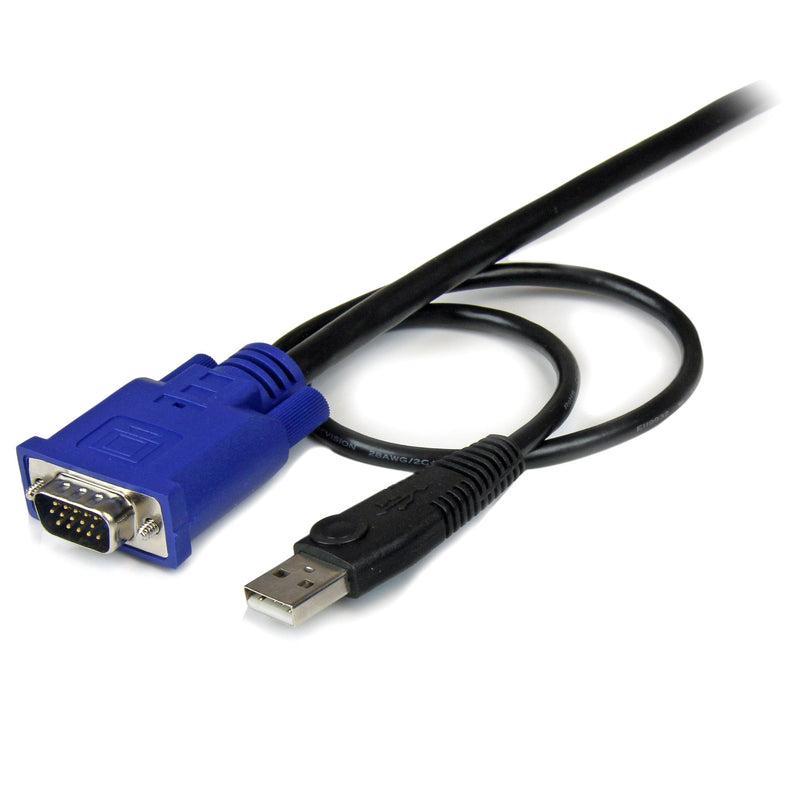  [AUSTRALIA] - StarTech.com 15 ft 2-in-1 Ultra Thin USB KVM Cable - Video / USB cable - USB, HD-15 (VGA) (M) to HD-15 (VGA) (M) - 15 ft - black - SVECONUS15 15 ft / 4.5m - VGA Integrated USB