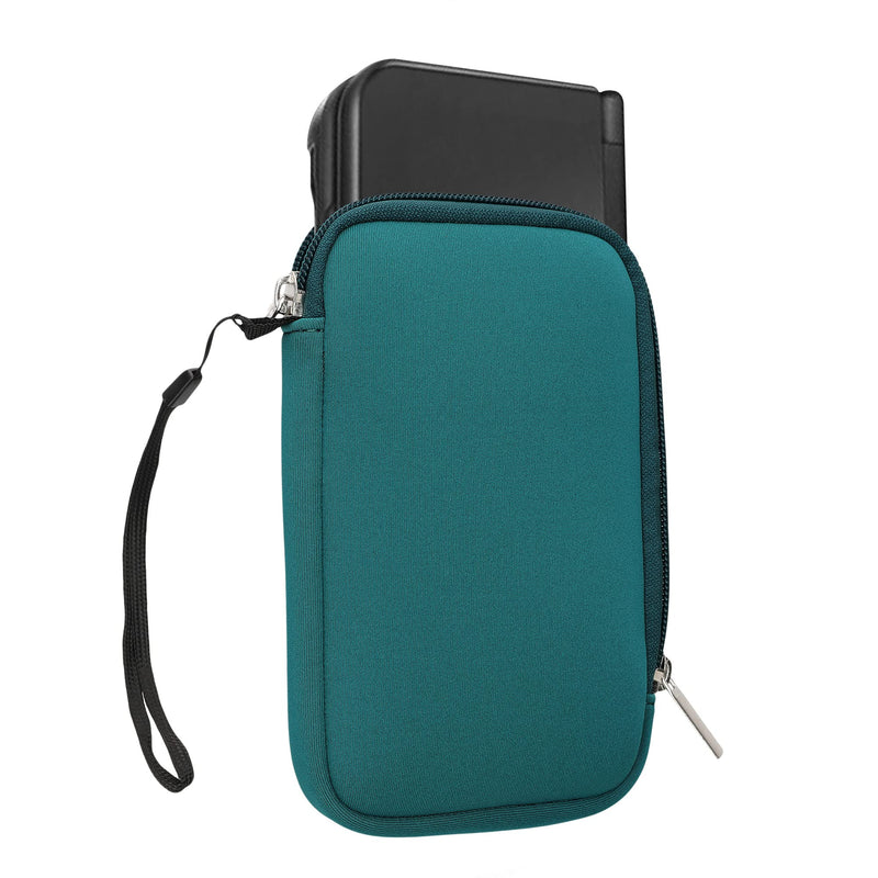  [AUSTRALIA] - kwmobile Carrying Case Compatible with Nintendo 3DS XL - Neoprene Console Pouch with Zipper - Petrol