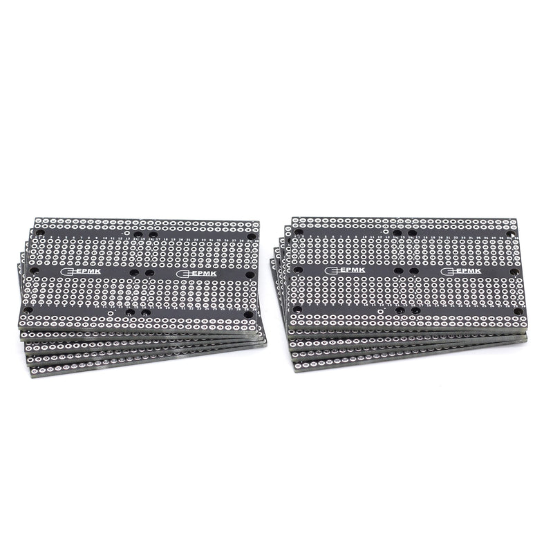  [AUSTRALIA] - EPMK PCB solderable Breadboard - Prototype Shield for Arduino/Raspberry Project - Black Board (10x half breadboard) 10x half breadboard