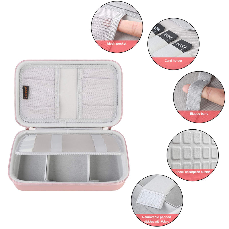  [AUSTRALIA] - Hard Electronic Organizer Travel Case Electronics Accessories Cable Gadget Wire Storage Bag Double Layer Shockproof Box for Charger, Cord, Flash Drive, Apple Pencil, Power Bank, Rose Gold
