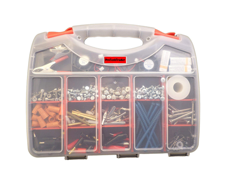  [AUSTRALIA] - Deluxe Double Sided Storage Organizer Carrying Case with 36 Compartments - Used as a Tacklebox/Tool Box/Craft Sorter. Holds Fasteners/Screws/Fishing/Tackle/Tools/Crafts/Beads/Electronics/Components Large Plastic Organizer