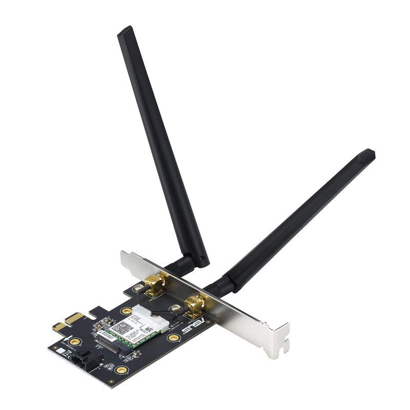  [AUSTRALIA] - ASUS PCE-AX3000 WiFi 6 (802.11ax) Adapter with 2 External Antennas. Supporting 160MHz for Total Data Rate up to 3000Mbps, Bluetooth 5.0, WPA3 Network Security, OFDMA and MU-MIMO