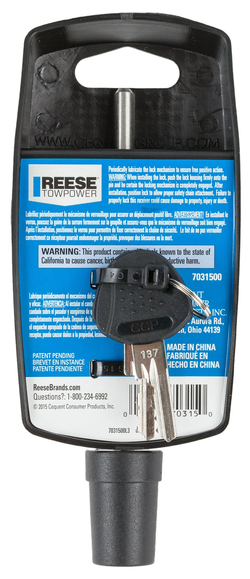  [AUSTRALIA] - Reese Towpower 7031500 Easy Access Adjustable Coupler Lock