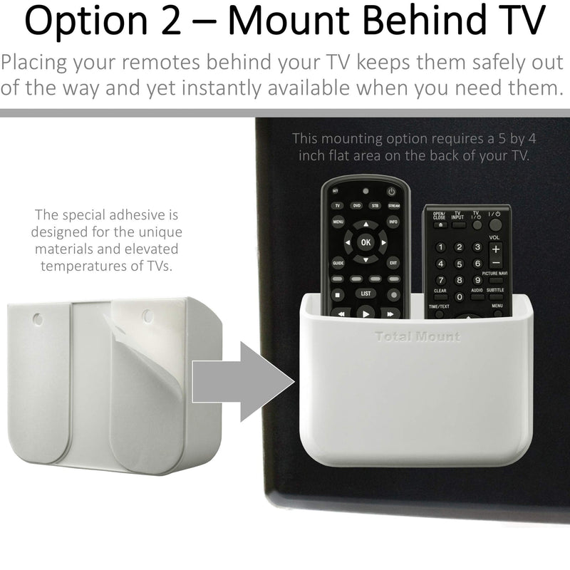  [AUSTRALIA] - TotalMount Universal Remote Control Holders (Quantity 2 - Two Remotes per Holder - White)