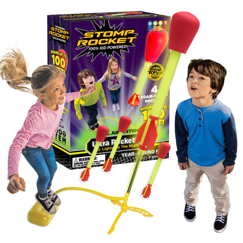 The Original Stomp Rocket Ultra Rocket LED Refill Pack, 2 Rockets for Rocket Launcher- Outdoor Rocket Toy Gift for Boys and Girls - Ages 6 Years and Up Rocket Refills - LeoForward Australia