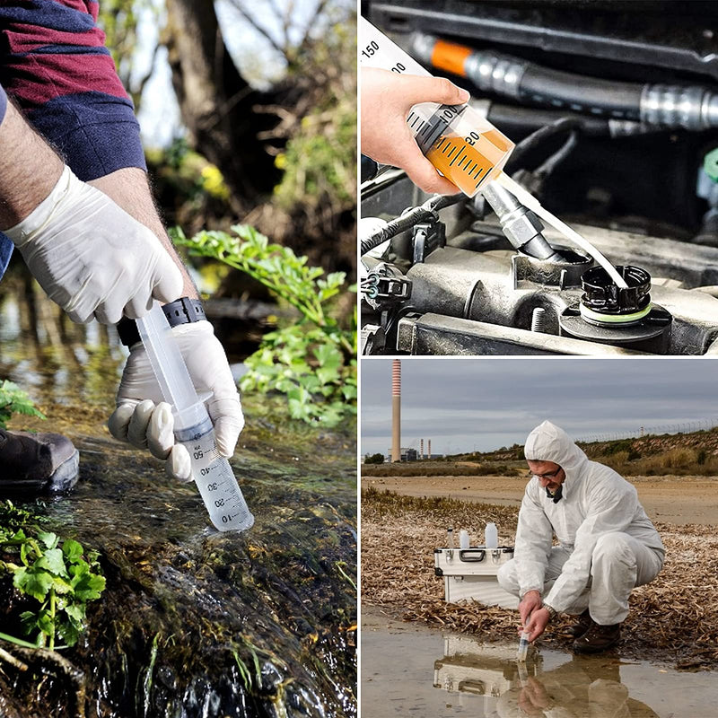  [AUSTRALIA] - 150/250/350/550ml syringe with plastic tubes Reusable plastic syringe for oil or glue applicators, experiments, pet feeding, industrial applications（250ml） 250ML