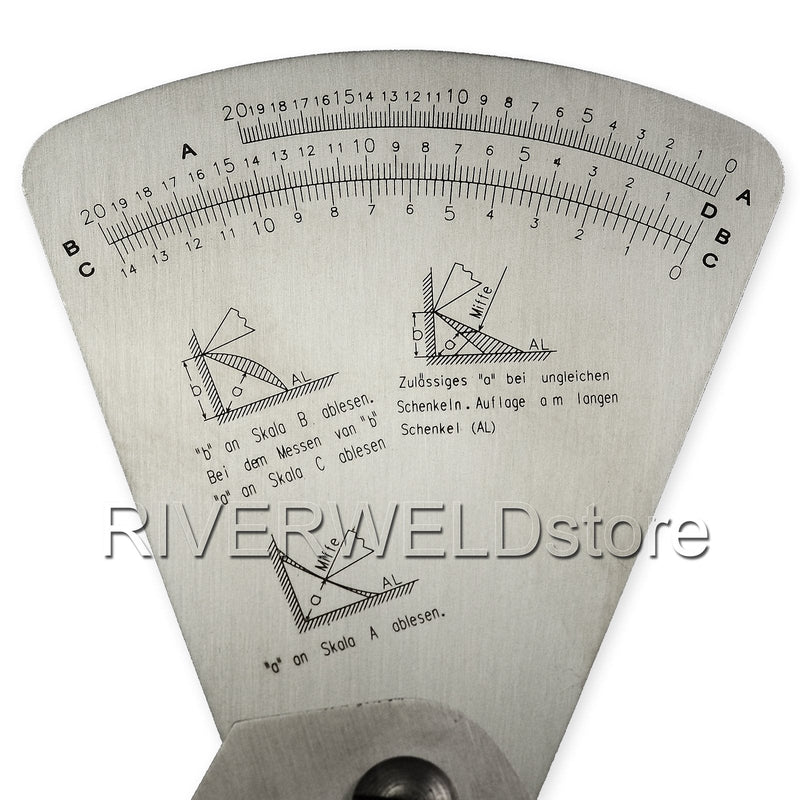  [AUSTRALIA] - RIVERWELD Fan-shaped welding gauge gage welding test ulnar inspection sector ruler C-100