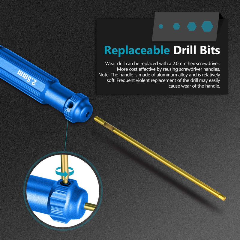  [AUSTRALIA] - Neewer - Set of 4 Hexagonal Screwdrivers Made of Titanium Nitride with Coloured Handles.Compatible with 1.5, 2, 2.5 and 3mm Screws. multicoloured