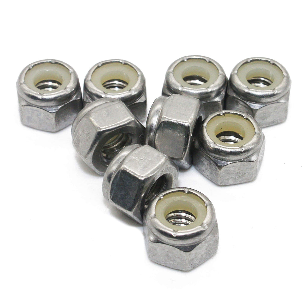  [AUSTRALIA] - Fullerkreg 1/4-20 Nylon Insert Hex Lock Nuts, Stainless Steel A2-70/304/18-8, Plain Finish, Quantity 50 1/4-20 (50 Pack)