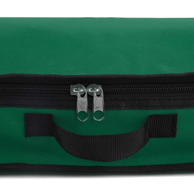  [AUSTRALIA] - PinnacleT1 Holiday Hanging Gift Wrapping Paper Storage Bag, Premium Wrap Organizer, Interior Pockets,Heavy Duty Xmas Gift Wrap Storage Organizer 31 x 4.3 x 13 in Green