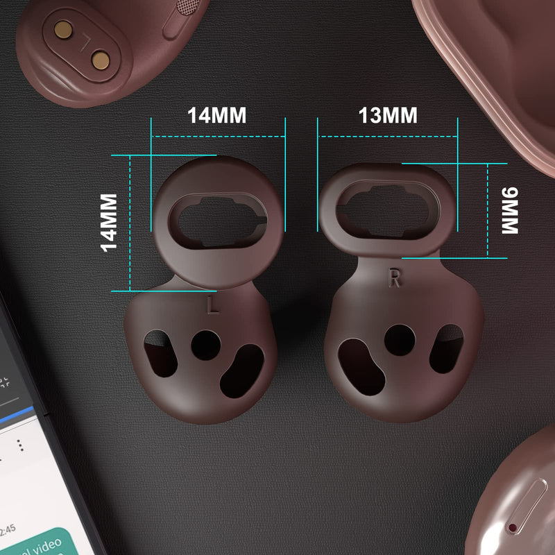  [AUSTRALIA] - (2 Pairs) Seltureone Compatible for Samsung Galaxy Buds Live Ear Tips, Non-Slip Sound Leakproof Earbuds Cover Accessories for Galaxy Buds Live, Brown