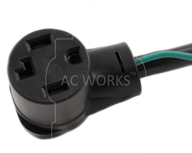 AC WORKS 30 Amp 3-Prong Dryer Wall Outlet Adapter (To 4-Prong 30 Amp Dryer Plug) To 4-Prong 30 Amp Dryer Plug - LeoForward Australia