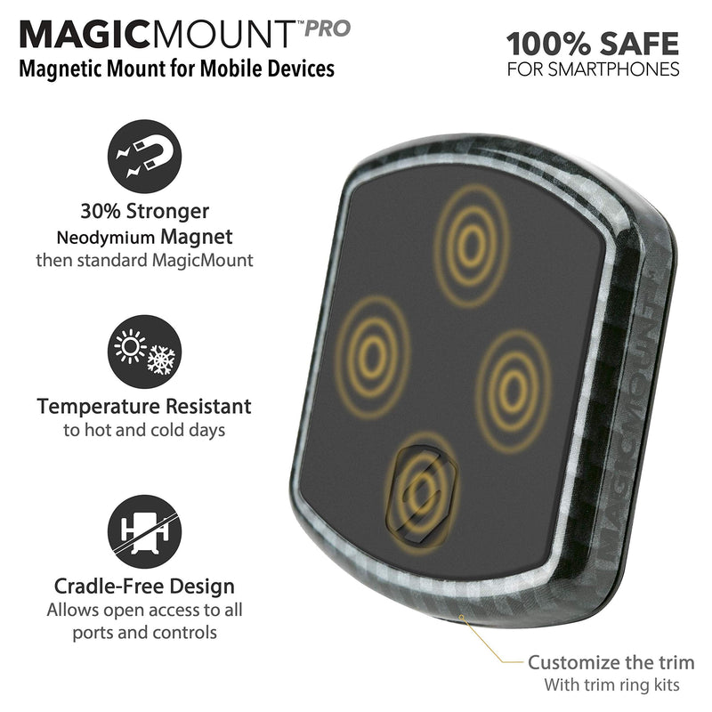  [AUSTRALIA] - Scosche MPDCFA MagicMount Pro Magnetic Mount Holder For Mobile Devices Carbon Fibe Dash Carbon Fiber