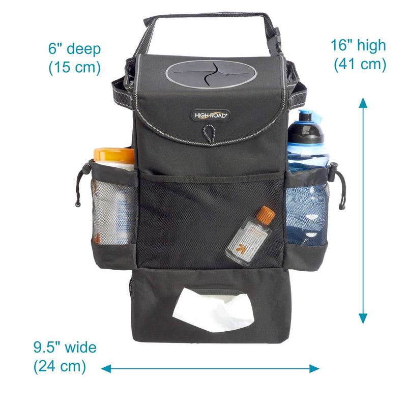  [AUSTRALIA] - High Road StashAway Car Seat Back Organizer with Trash Can, Tissue and Cup Holders