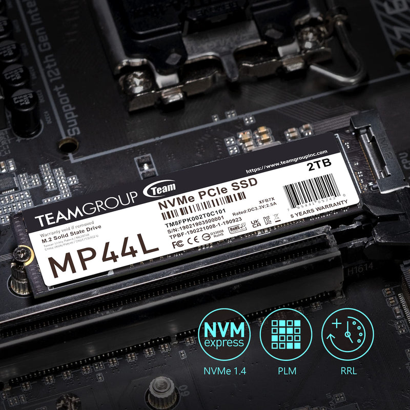  [AUSTRALIA] - TEAMGROUP MP44L 500GB SLC Cache NVMe 1.4 PCIe Gen 4x4 M.2 2280 Laptop&Desktop SSD (R/W Speed up to 5,000/3,700MB/s) TM8FPK500G0C101 Swift
