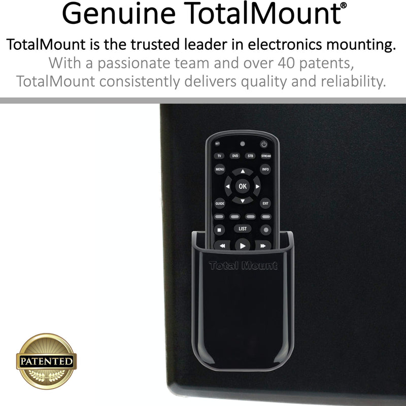  [AUSTRALIA] - TotalMount Universal Remote Control Holders (2 Pack) – Attach to Wall or Back of TV – Compatible with All TV Remotes (Premium Black, Medium) Premium Black