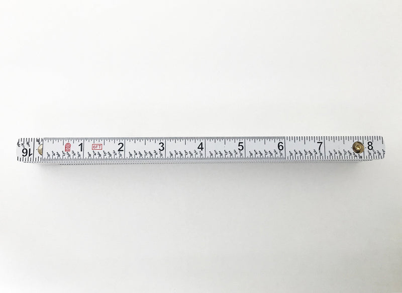  [AUSTRALIA] - PERFECT MEASURING TAPE Co. FR-72 Carpenter's Folding Rule Lightweight Composite Construction Ruler with Easy-Read Inch Fractions - 6.5ft / 2m