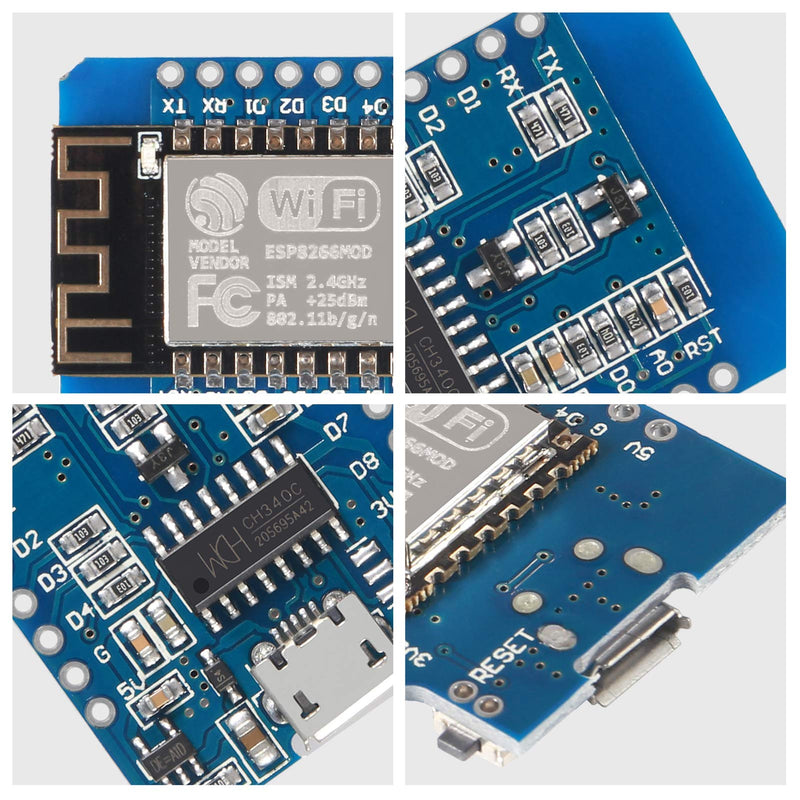  [AUSTRALIA] - Dorhea ESP8266 ESP-12 NodeMcu D1 Module WeMos Lua 4M Bytes WLAN WiFi Internet Development Board + Relay Shield + 2.54mm 40Pin Single Row Male Pin Header - 3Set