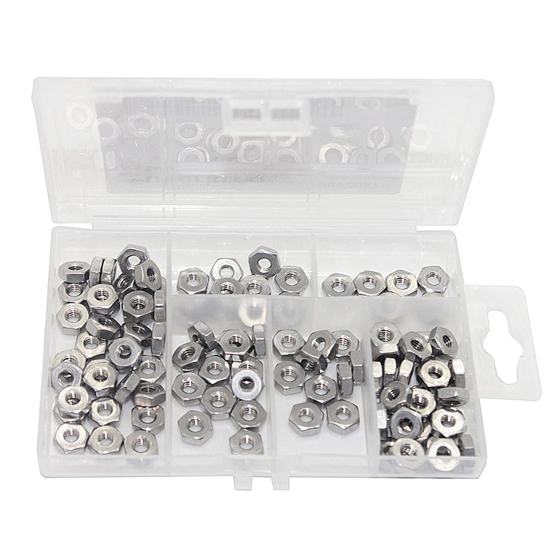  [AUSTRALIA] - 8-32 Hex Nut, Coarse Thread Hexagon Nut,18-8 Stainless Steel Hex Nut, Silver Tone,（100 Pcs） 8-32 (100 Pack)