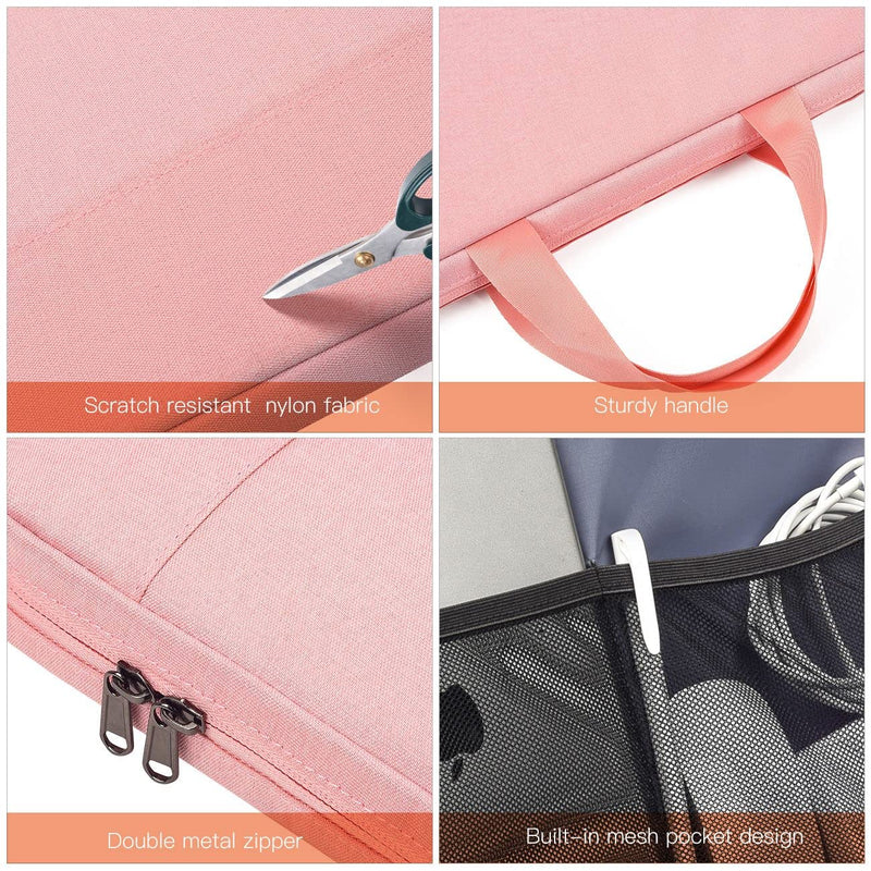  [AUSTRALIA] - 17 17.3 inch Laptop Sleeve Case Slim Water Resistant Durable TSA Laptop Bag for HP 17.3 Laptop, HP Envy 17, HP Pavilion 17, DELL Lenovo Asus Acer MSI 17.3" Computer Carrying Case -Pink 17-17.3 Inch Pink