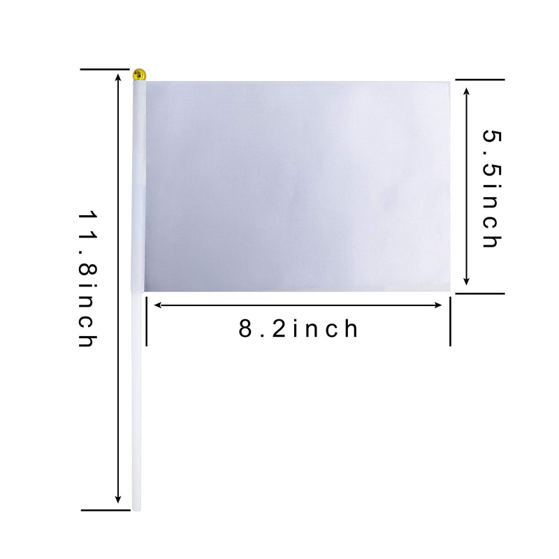  [AUSTRALIA] - Consummate 45 Pack Solid Color Flag Small Mini Plain Black White Red Yellow Green Blue Purple Orange Rose Red Stick Flags Set