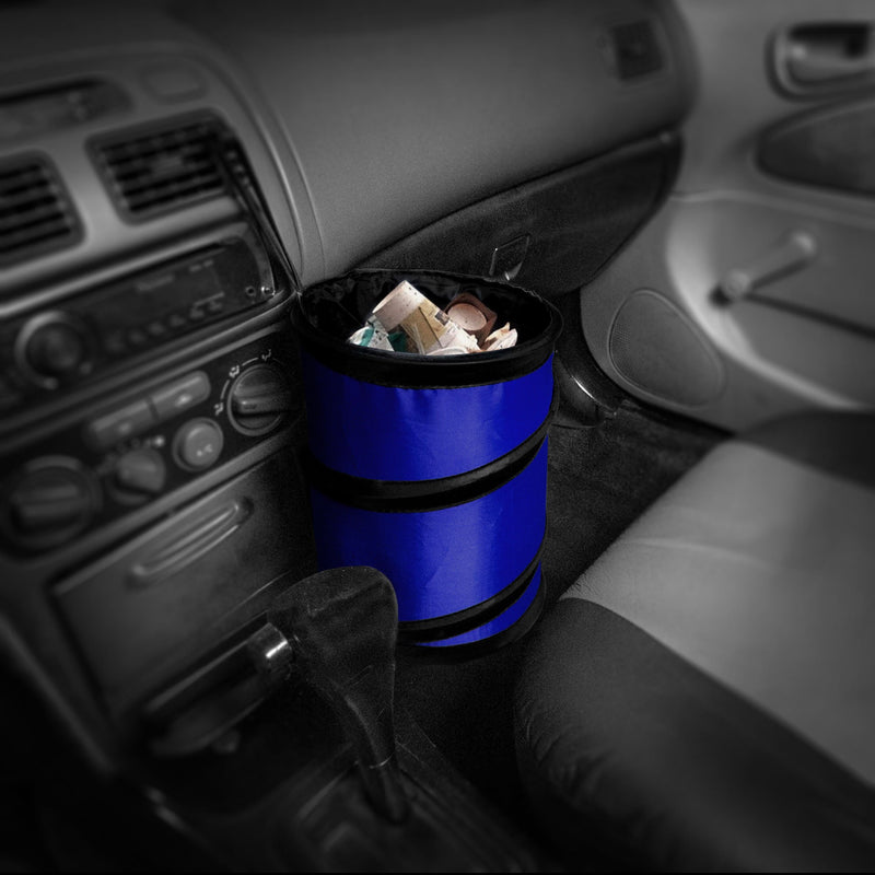 FH Group FH1120BLUE Blue Car Garbage Trash Can (Collapsible and Compact) - LeoForward Australia