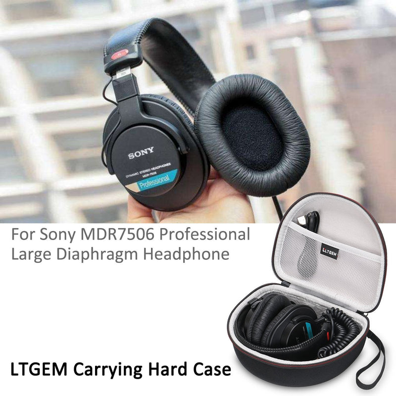  [AUSTRALIA] - LTGEM Hard Headphones Case for Sony MDR7506 Professional Large Diaphragm Headphone - Travel Carrying Storage Bag A-Gray