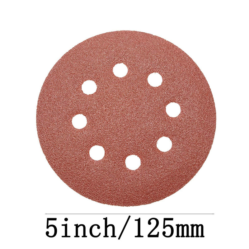  [AUSTRALIA] - 35 Pcs Sanding Discs, 5 Inch Hook and Loop Sandpaper Set 8 Hole Sanding Discs 7 Grades Include 60, 80, 100, 120, 150, 180, 240 Assorted Grit Sand Paper for Random Orbital Sander