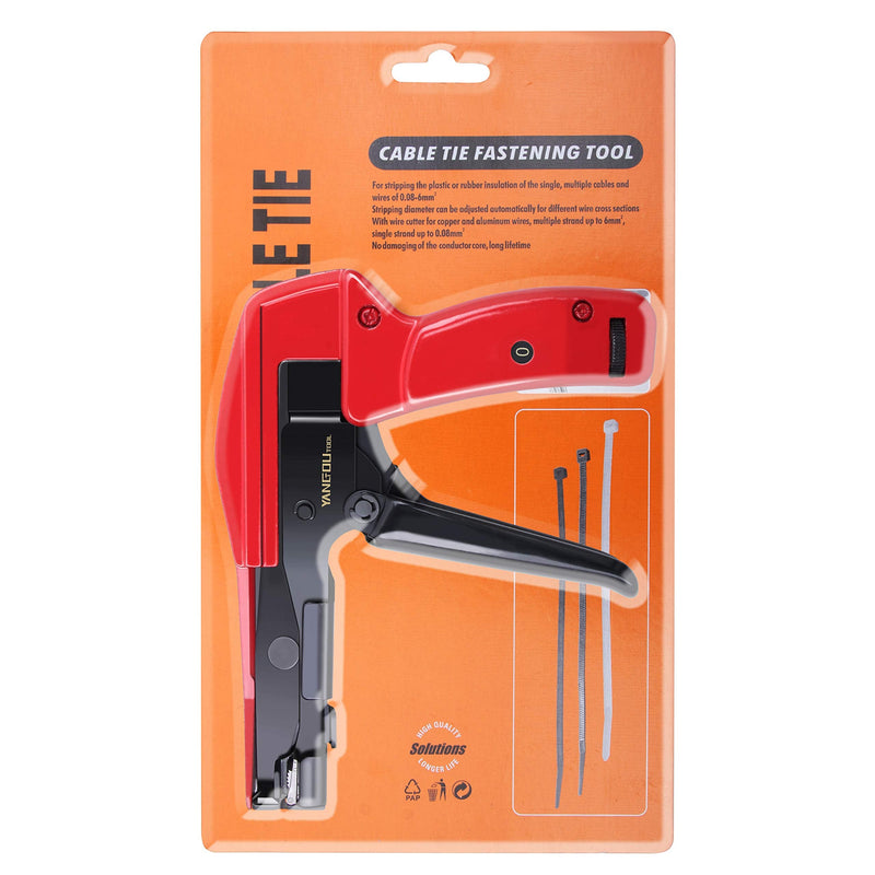  [AUSTRALIA] - Zip Tie Gun,Yangoutool Cable Tie Gun Fastening and Cutting Cable Tie Tool with Steel Handle for Nylon Cable Tie,7 Inches Length