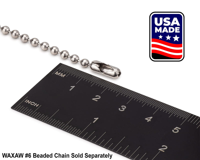  [AUSTRALIA] - #6 Chain Connector (100 Pack) Stainless Steel for Beaded Ball Chain USA Made