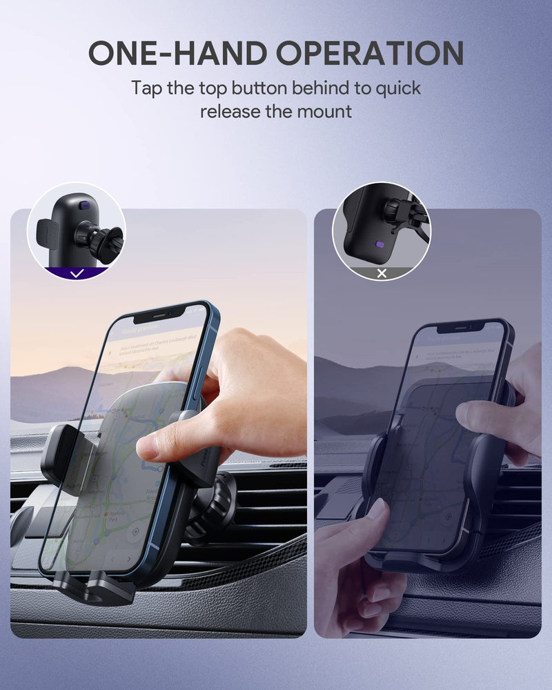  [AUSTRALIA] - HHJ Phone Mount for Car [Super Stable & Easy] Upgraded Air Vent Clip Car Phone Holder Mount Fit for All Cell Phone with Thick Case Handsfree Car Mount for iPhone Automobile Cradles Universal