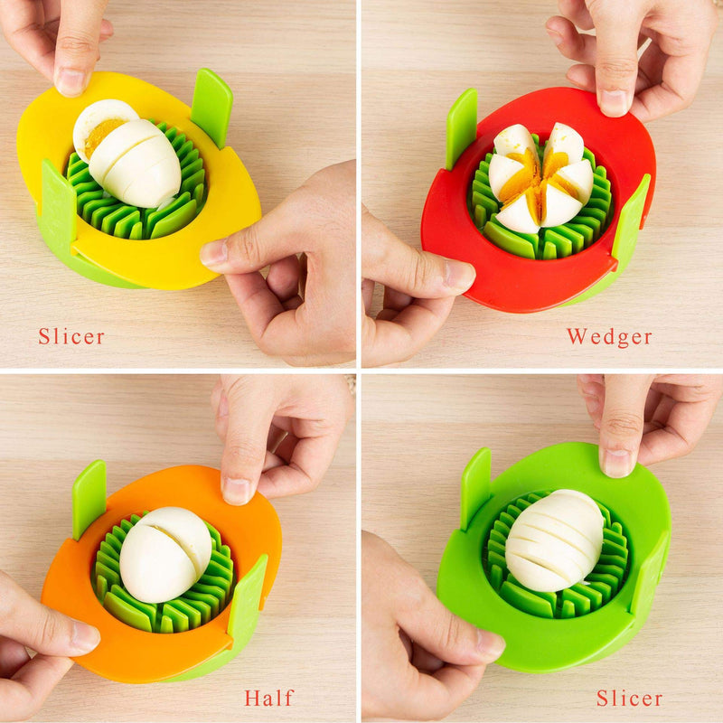  [AUSTRALIA] - Egg Slicer for Hard Boiled Eggs, 5 in 1 Egg Slicer with Sturdy Stainless Steel Cutting Wire Multifunctional Egg Cutter Fruit Dicer Slicing Kitchen Tools Great for Deviled Egg, Salads and Sandwiches