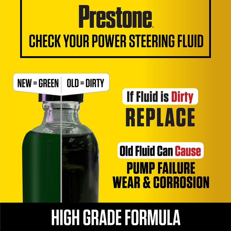 Prestone AS268 Power Steering Fluid for European Vehicles, Synthetic, 100,000 Mile, 12 oz. - LeoForward Australia