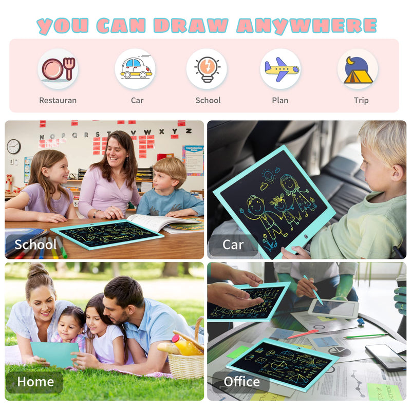  [AUSTRALIA] - LCD Writing Tablet for Kids, 15 Inch Colorful Electronic Doodle Board for Kids Age 3+ Toys Christmas Birthday Erasable Drawing Tablet Toddler Learning Toys blue