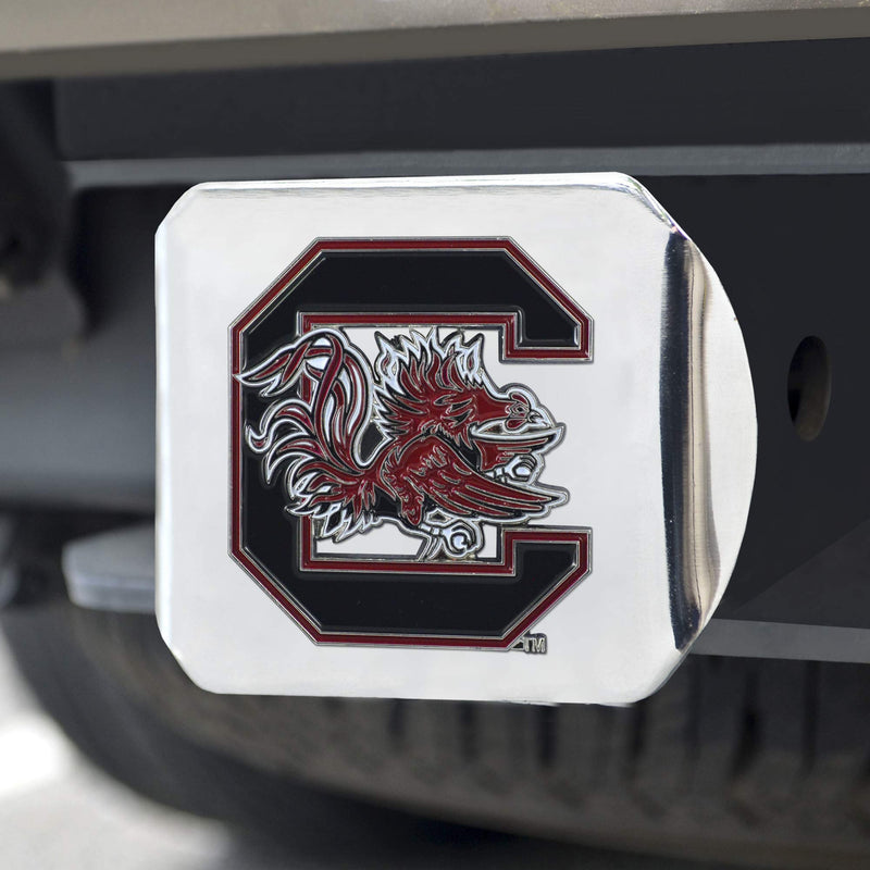  [AUSTRALIA] - South Carolina Gamecocks 3D Color Emblem Chrome Hitch Cover