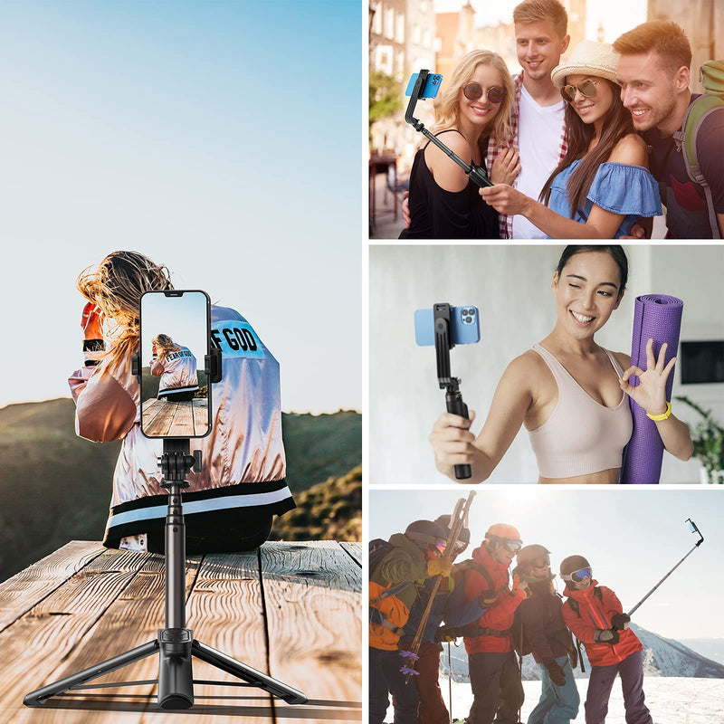  [AUSTRALIA] - Selfie Stick with Remote for GoPro Mini Hero 11 10 9 8 Go Pro Max, Waterproof Extension Aluminum Selfie Pole with Tripod Phone Clip Wireless Bluetooth Remote for iPhone Andriod Action Cameras