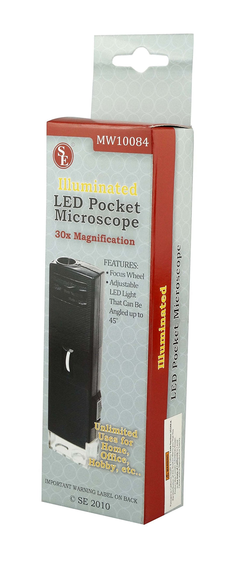  [AUSTRALIA] - SE 30x LED-Illuminated Pocket Microscope with Focus Wheel - MW10084