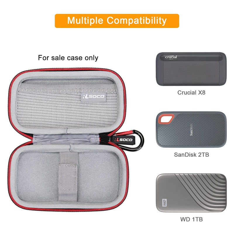  [AUSTRALIA] - RLSOCO Case for SanDisk Extreme Portable SSD / Professional G-Drive SSD & Compatible with Crucial X8 Portable SSD / WD My Passport SSD