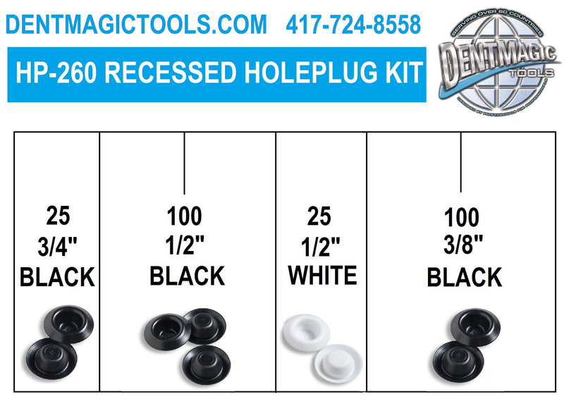  [AUSTRALIA] - HP-260 Recessed Hole plug Kit 250 Pieces Fits 3/8" - 3/4" Diameter Holes Paintless Dent Repair PDR